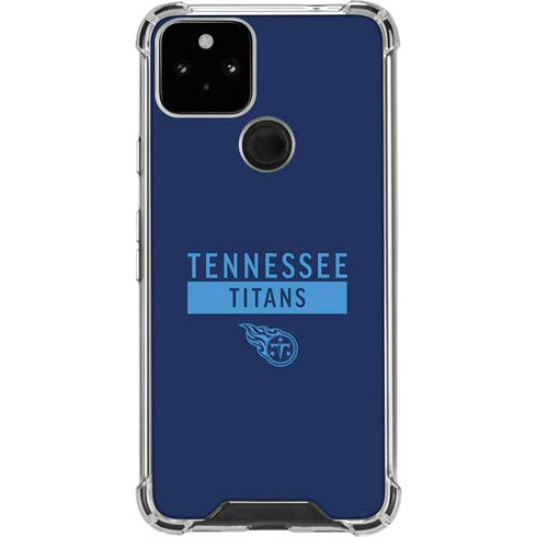 NFL Tennessee Titans Navy Blue Performance Series Google Pixel 5 Clear Case